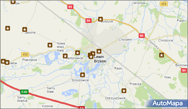 mapa Lewin Brzeski, Lewin Brzeski na mapie Targeo