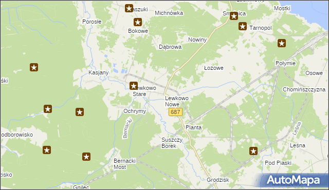 mapa Lewkowo Nowe, Lewkowo Nowe na mapie Targeo