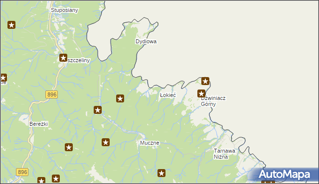 mapa Łokieć, Łokieć na mapie Targeo