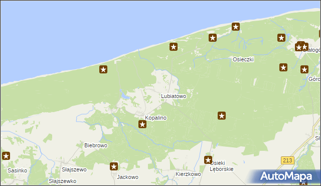 mapa Lubiatowo gmina Choczewo, Lubiatowo gmina Choczewo na mapie Targeo