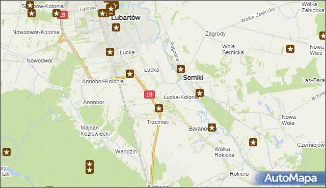 mapa Łucka-Kolonia, Łucka-Kolonia na mapie Targeo