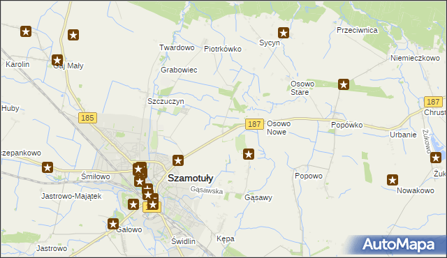 mapa Ludwikowo gmina Szamotuły, Ludwikowo gmina Szamotuły na mapie Targeo