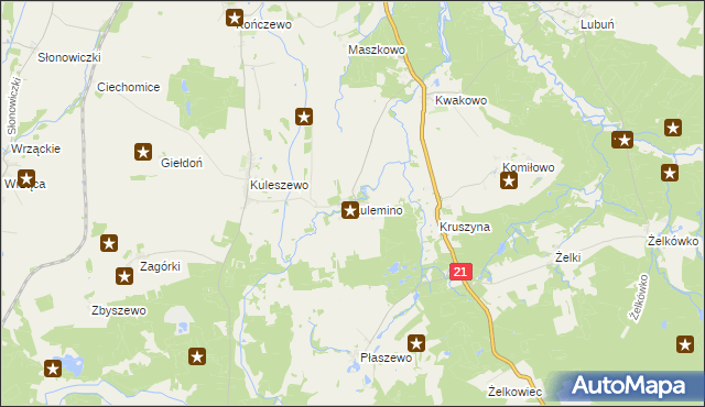 mapa Lulemino, Lulemino na mapie Targeo