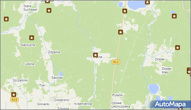 mapa Luta gmina Włodawa, Luta gmina Włodawa na mapie Targeo