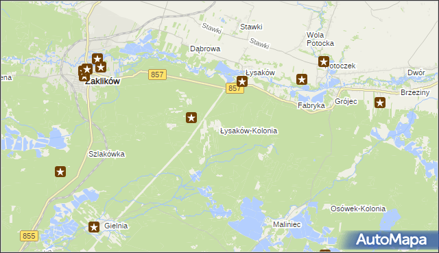 mapa Łysaków-Kolonia, Łysaków-Kolonia na mapie Targeo
