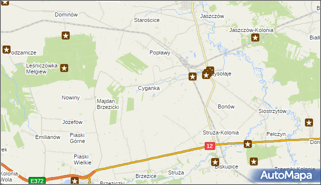 mapa Łysołaje-Kolonia, Łysołaje-Kolonia na mapie Targeo