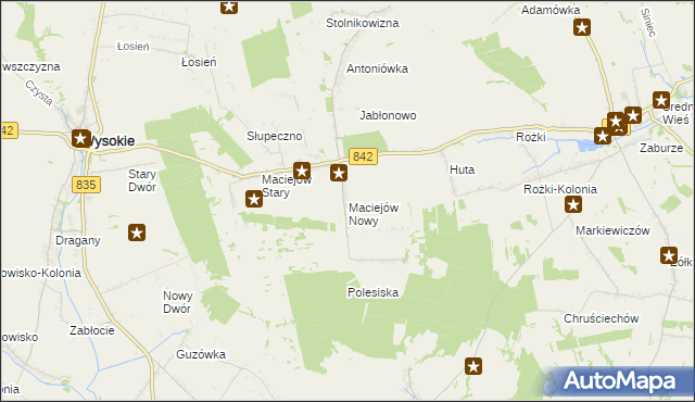 mapa Maciejów Nowy, Maciejów Nowy na mapie Targeo