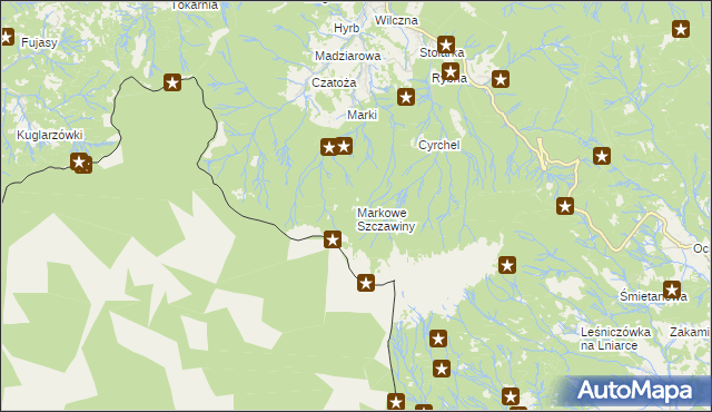 mapa Markowe Szczawiny, Markowe Szczawiny na mapie Targeo
