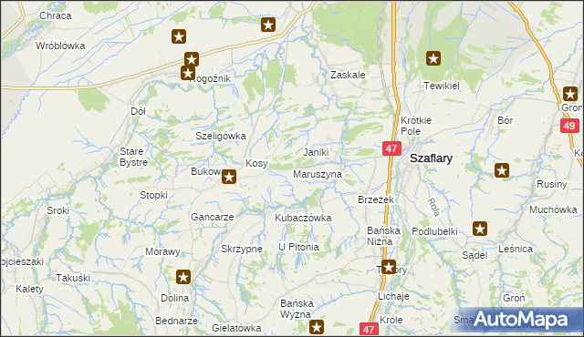 mapa Maruszyna, Maruszyna na mapie Targeo