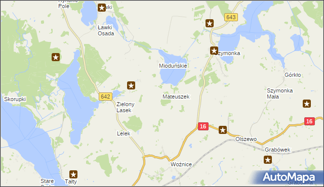 mapa Mateuszek, Mateuszek na mapie Targeo