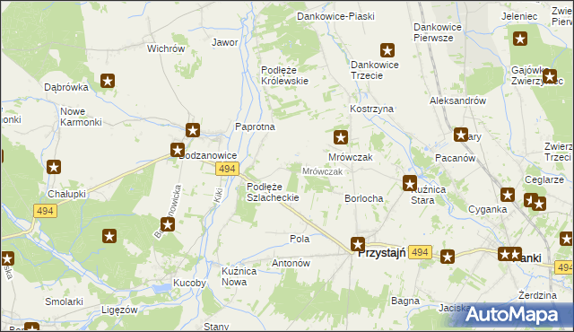 mapa Michalinów, Michalinów na mapie Targeo