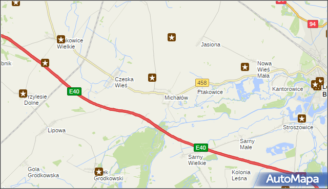 mapa Michałów gmina Olszanka, Michałów gmina Olszanka na mapie Targeo