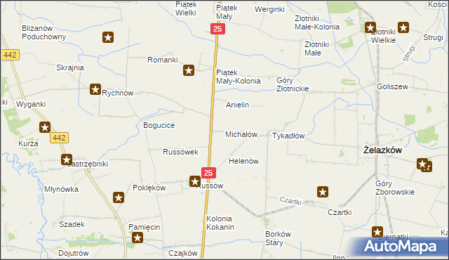 mapa Michałów gmina Żelazków, Michałów gmina Żelazków na mapie Targeo