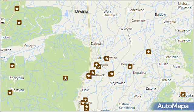 mapa Mikluszowice, Mikluszowice na mapie Targeo