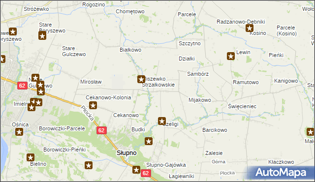 mapa Miszewko-Stefany, Miszewko-Stefany na mapie Targeo