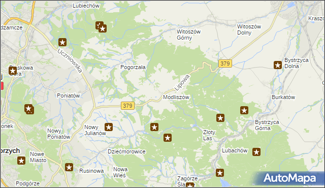 mapa Modliszów, Modliszów na mapie Targeo