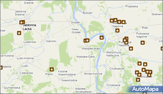 mapa Mołożew-Wieś, Mołożew-Wieś na mapie Targeo