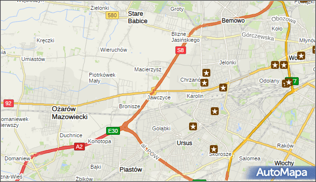 mapa Mory gmina Ożarów Mazowiecki, Mory gmina Ożarów Mazowiecki na mapie Targeo