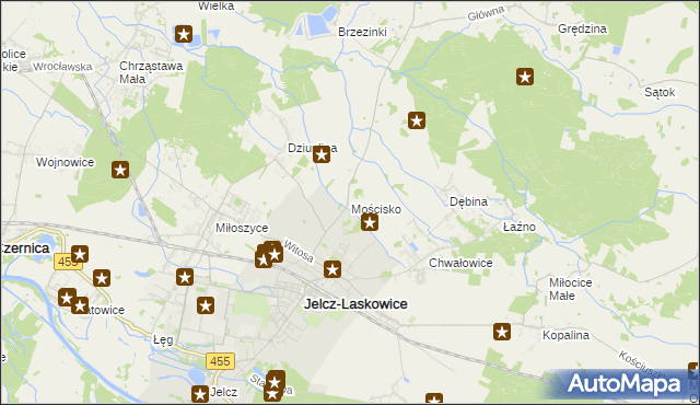 mapa Mościsko gmina Jelcz-Laskowice, Mościsko gmina Jelcz-Laskowice na mapie Targeo