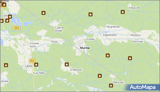 mapa Murów, Murów na mapie Targeo