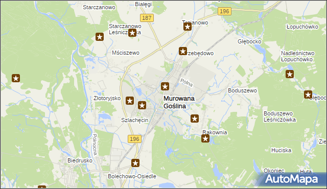 mapa Murowana Goślina, Murowana Goślina na mapie Targeo