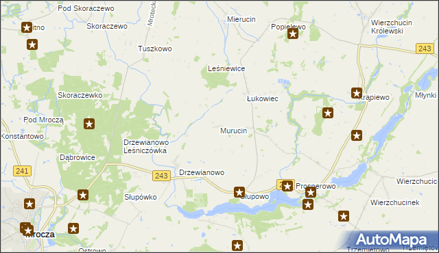 mapa Murucin, Murucin na mapie Targeo