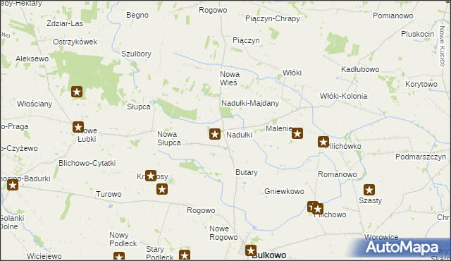 mapa Nadułki, Nadułki na mapie Targeo