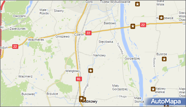 mapa Narkowy, Narkowy na mapie Targeo