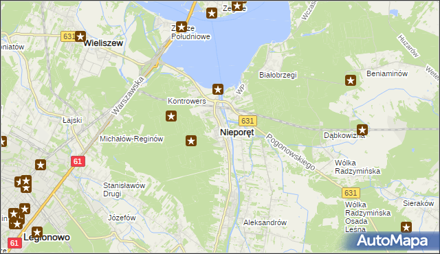 mapa Nieporęt, Nieporęt na mapie Targeo