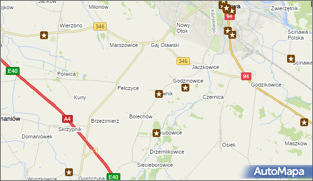 mapa Niwnik, Niwnik na mapie Targeo