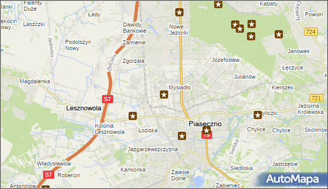 mapa Nowa Iwiczna, Nowa Iwiczna na mapie Targeo