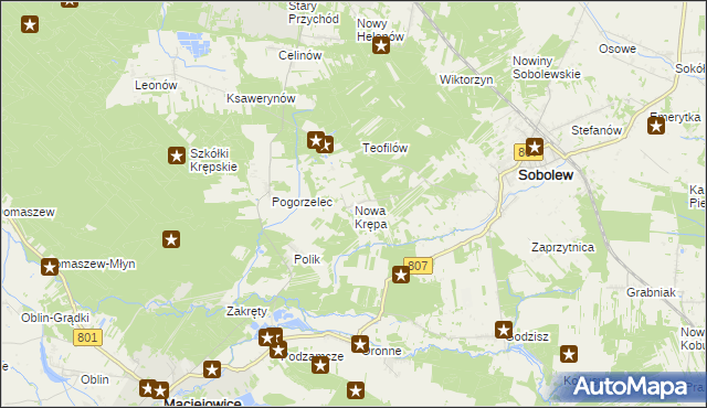 mapa Nowa Krępa, Nowa Krępa na mapie Targeo