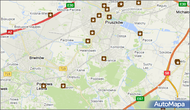 mapa Nowa Wieś gmina Michałowice, Nowa Wieś gmina Michałowice na mapie Targeo