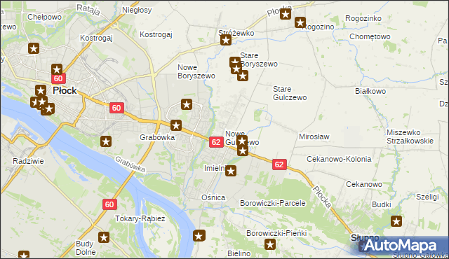 mapa Nowe Gulczewo, Nowe Gulczewo na mapie Targeo