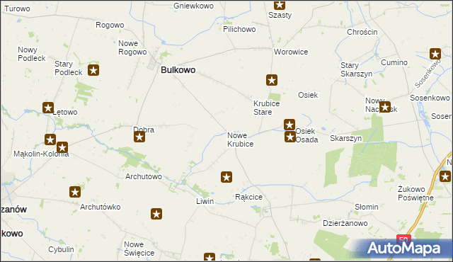 mapa Nowe Krubice, Nowe Krubice na mapie Targeo