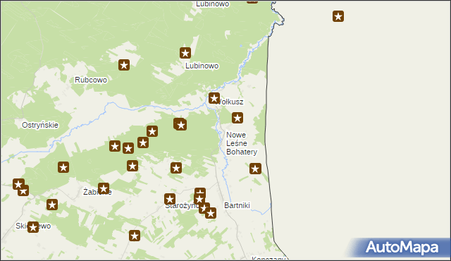 mapa Nowe Leśne Bohatery, Nowe Leśne Bohatery na mapie Targeo