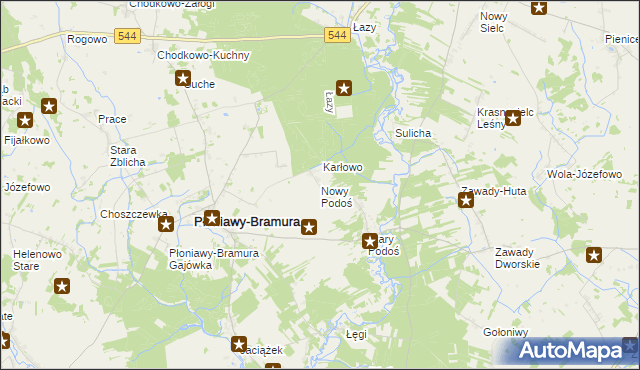 mapa Nowy Podoś, Nowy Podoś na mapie Targeo