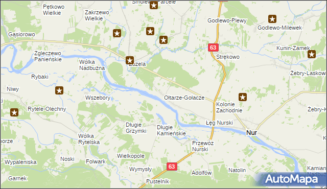 mapa Ołtarze-Gołacze, Ołtarze-Gołacze na mapie Targeo
