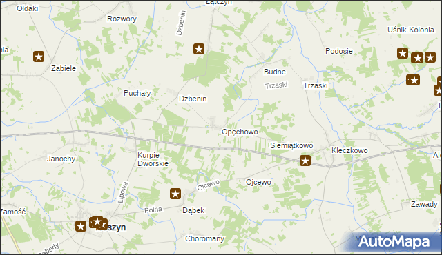 mapa Opęchowo, Opęchowo na mapie Targeo