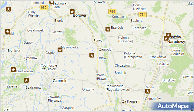 mapa Orłów gmina Borowa, Orłów gmina Borowa na mapie Targeo