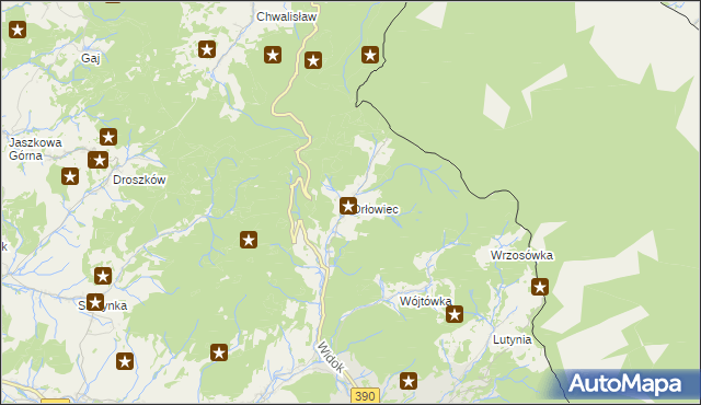 mapa Orłowiec, Orłowiec na mapie Targeo