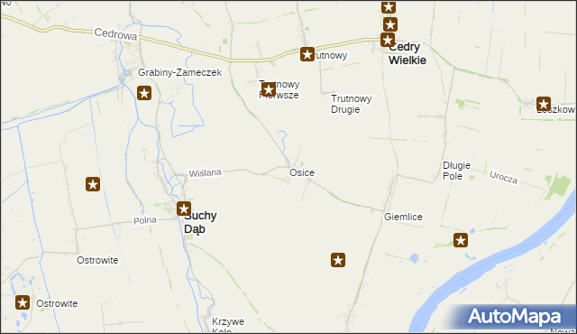 mapa Osice, Osice na mapie Targeo