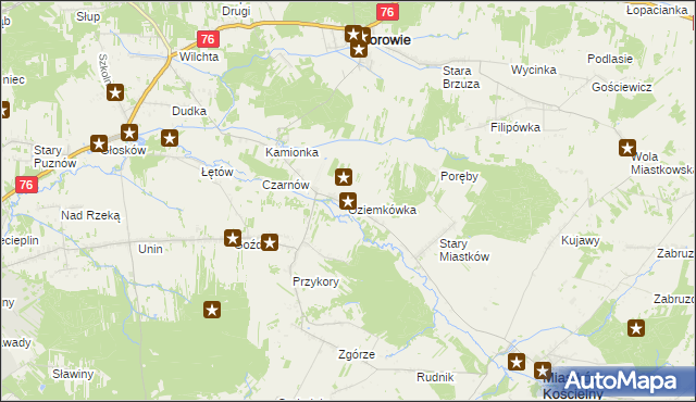 mapa Oziemkówka, Oziemkówka na mapie Targeo