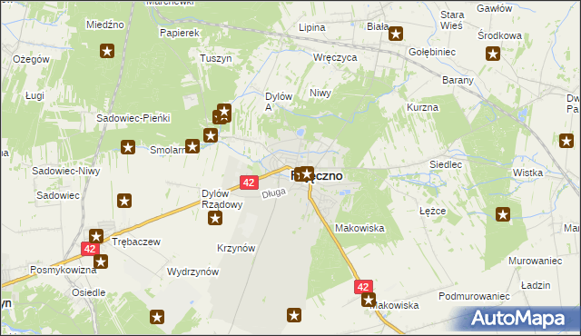 mapa Pajęczno, Pajęczno na mapie Targeo