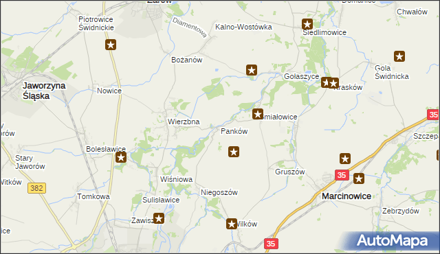 mapa Panków, Panków na mapie Targeo