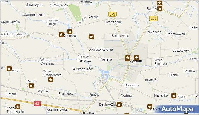 mapa Pasieka gmina Żychlin, Pasieka gmina Żychlin na mapie Targeo