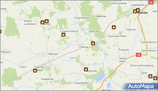 mapa Patków gmina Łosice, Patków gmina Łosice na mapie Targeo