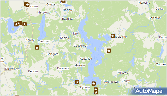 mapa Pieczyska gmina Polanów, Pieczyska gmina Polanów na mapie Targeo