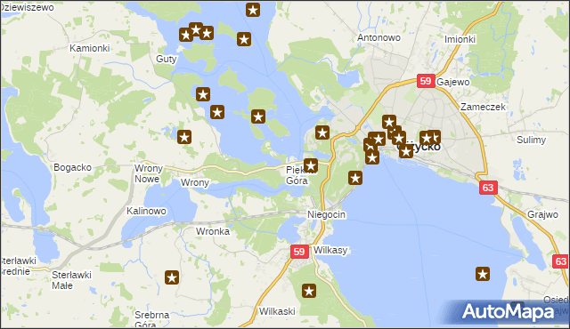 mapa Piękna Góra, Piękna Góra na mapie Targeo