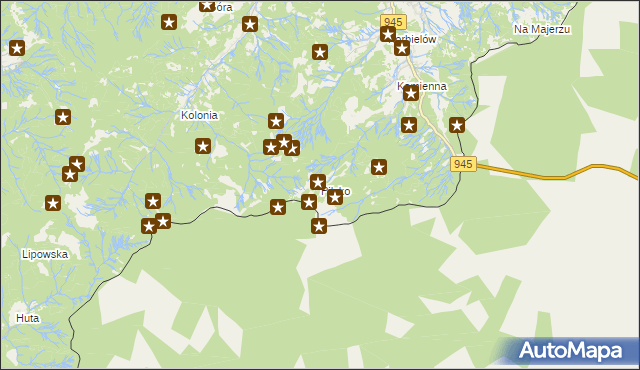 mapa Pilsko gmina Jeleśnia, Pilsko gmina Jeleśnia na mapie Targeo